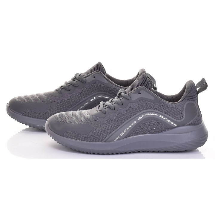 Tenisi barbati Martinus, gri, material textil, talpa cauciuc, design urban, 41 EU