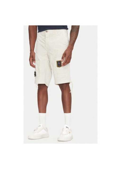 Aeronautica Militare ferfi rovidnadrag, 251BE041CT1122, pamut, feher, Ekrü