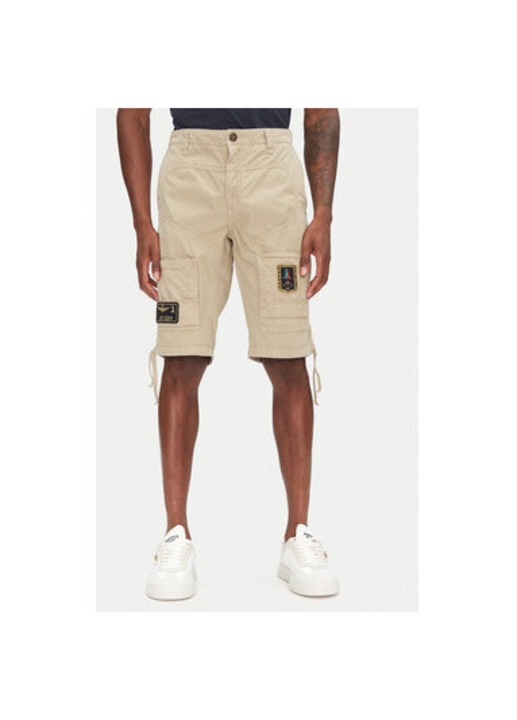 Aeronautica Militare ferfi rovidnadrag, 251BE041CT1122, pamut, bezs, Bézs