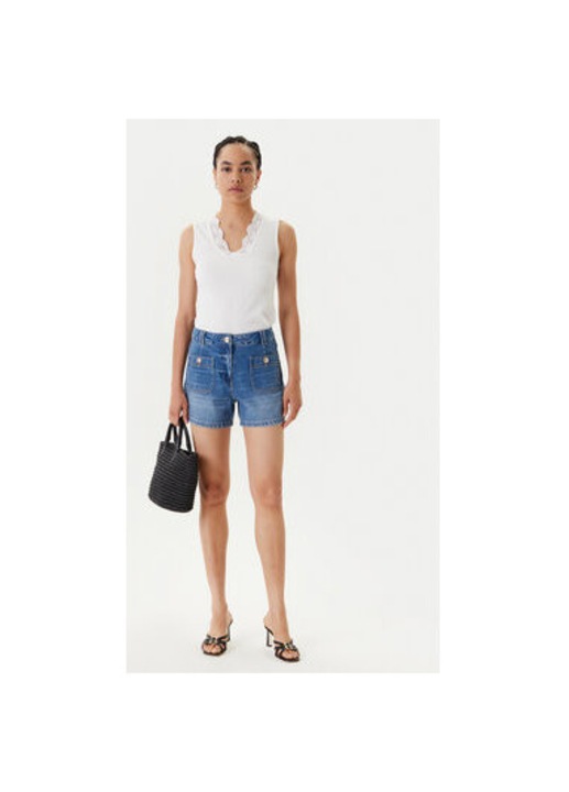 Pantaloni scurti din denim dama Morgan, 251-SHAMIZ, Bumbac, Albastru, Albastru