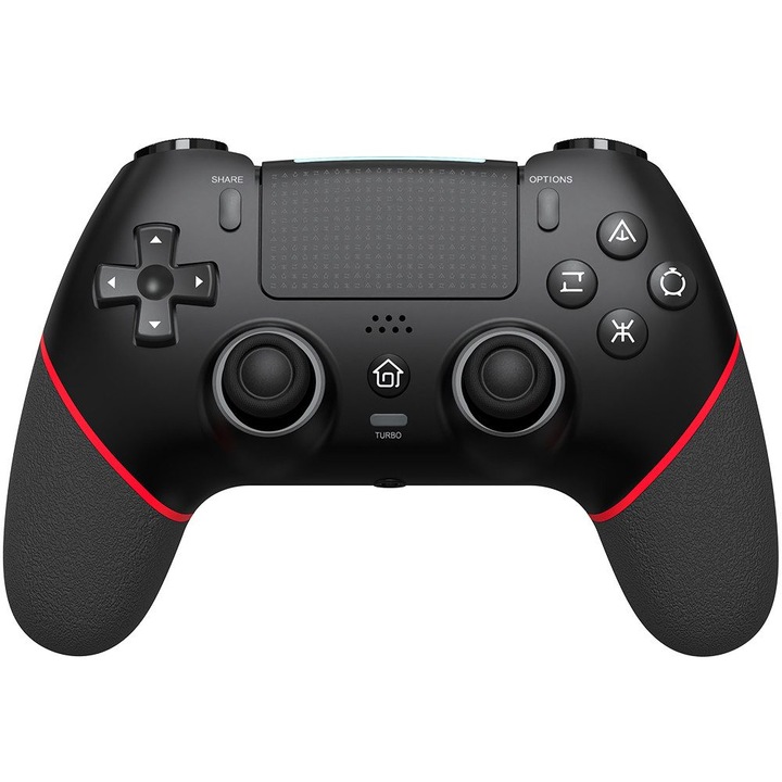 Controler Wireless Haiaveng, pentru PS4, 1000mAh, vibratie duala, senzor gyro 6 axe