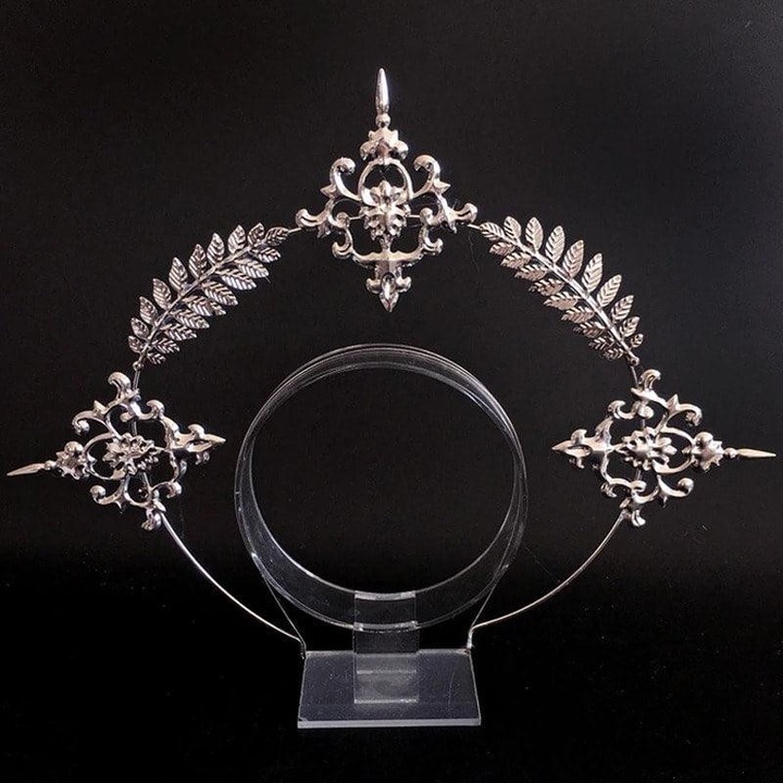 Tiara Halo, handmade, argintie, Elna C1, Pursehuit