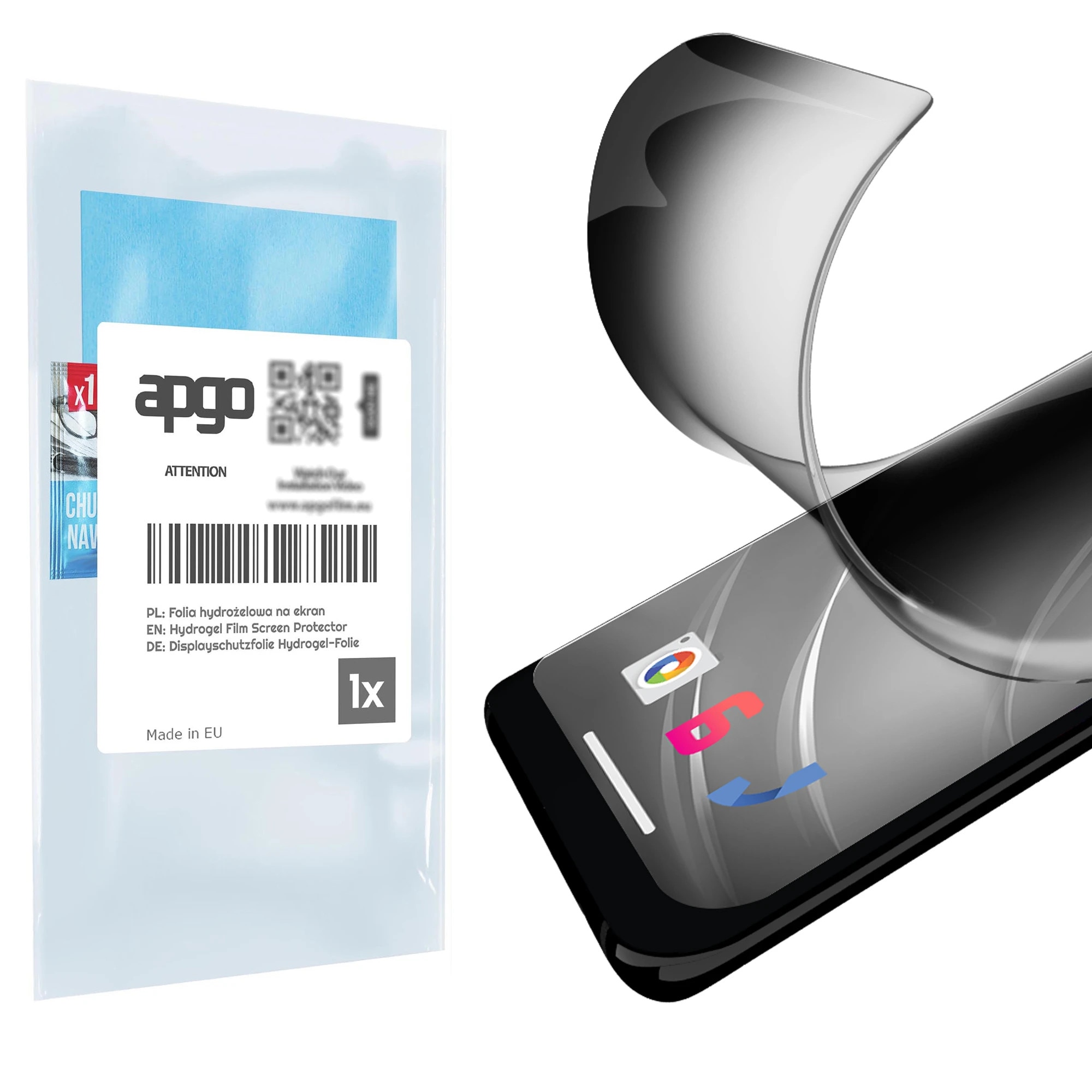 Folie de protectie PRIVACY apgo pentru Motorola Razr 50 – efect anti-spionaj, hidrogel, full glue, 5D, mat, ultra-subtire