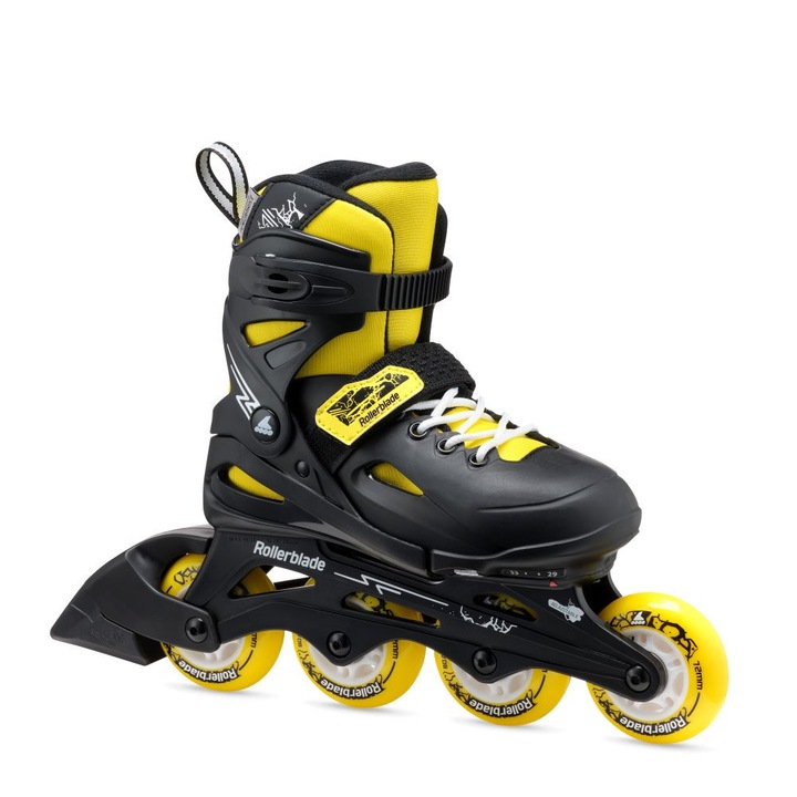 Role ROLLERBLADE Fury, negru/galben, 36.5-40.5
