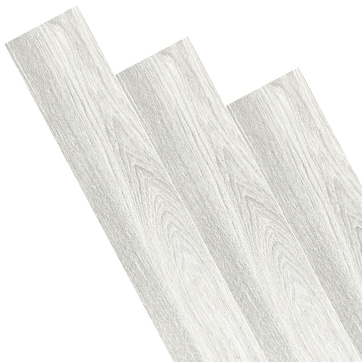 Set 36 placi pardoseala autoadezive SDEPOT, PVC, rezistente apa si caldura, gri deschis