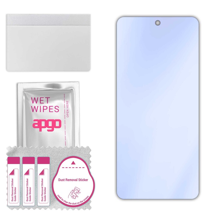 apgo защитно стъкло за Realme Narzo 70 Pro 5G - хибридно стъкло, протектор за дисплей, гланцово, професионално гъвкаво хибридно стъкло, 9H, пълно лепене
