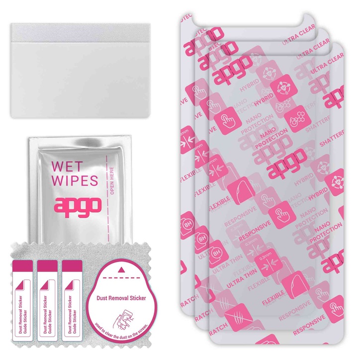 3x apgo Ultra-Clear Hybrid защитно стъкло, съвместимо с TP-Link Neffos A5, гъвкаво нано стъкло, отличен заместител на закалено стъкло, устойчиво на надраскване