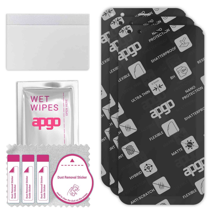 3x APGO MATTE хибридно защитно стъкло, съвместимо с TP-Link Neffos C5s, гъвкаво нано стъкло, отличен заместител на закалено стъкло, устойчиво на надраскване