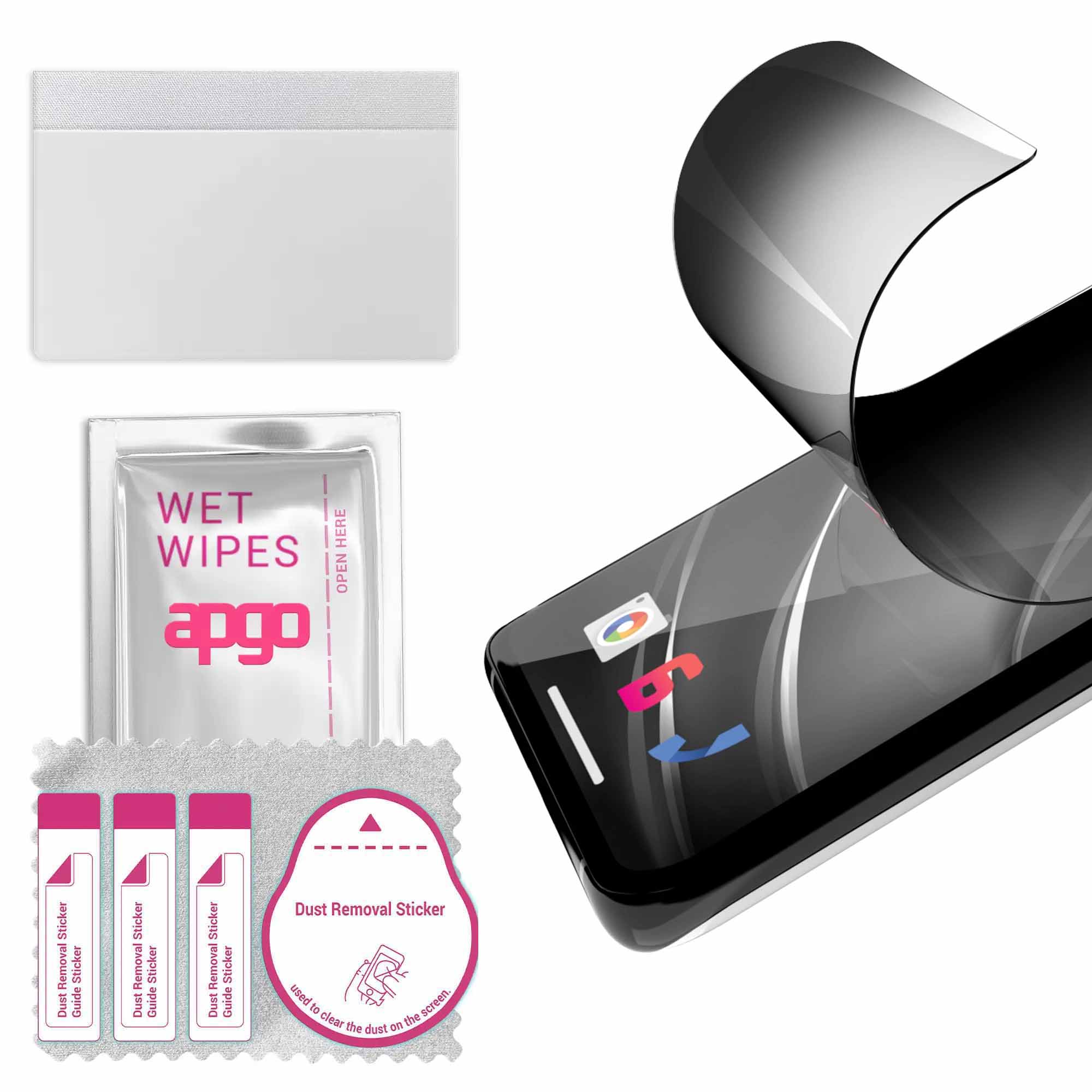 Sticla de protectie PRIVACY apgo pentru Google Pixel 9a – sticla hibrid, full glue, flexible glass