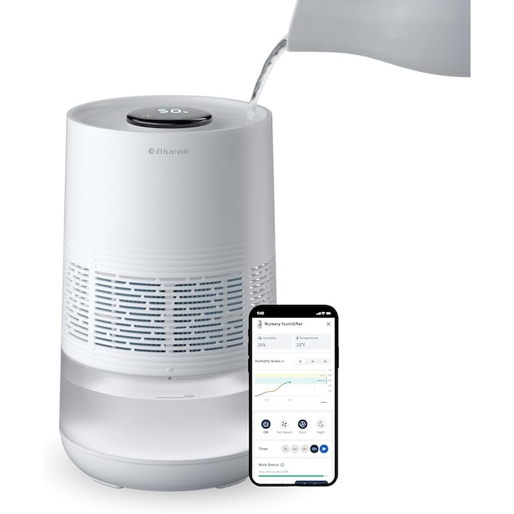 Umidificator cu lampa LED multicolora, capacitate 300ml, incarcare prin USB, model lemn, Barste AH-4