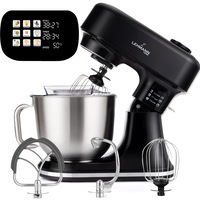Robot de bucatarie planetar, Lehmann Aristo, 1500W, bol 5L, 12+4 programe, afisaj LCD, afisaj tactil, fermentare, cantar, cronometru, BPA Free, negru, functie de cantarire, 4.9 kg, 355x350x230mm