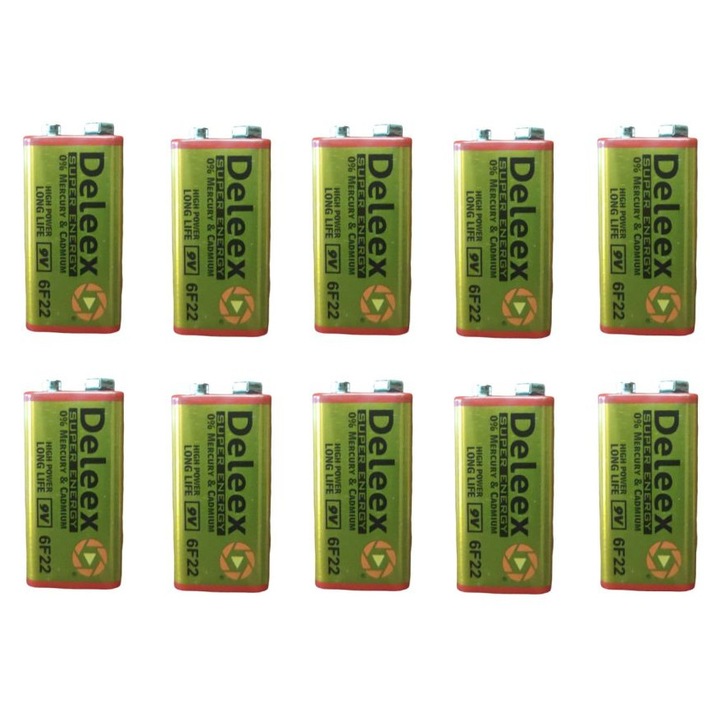 Baterie de 9V -set de 10 bucati