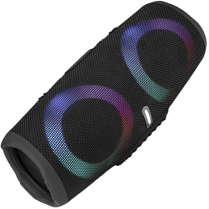 EMATTERIO® Hordozható Hangszóró, RGB Világítás, USB Csatlakozás, Aux, SD Kártya, Rádió, IPX6 Védettség, Bluetooth 5.0, 30W, 4000mAH
