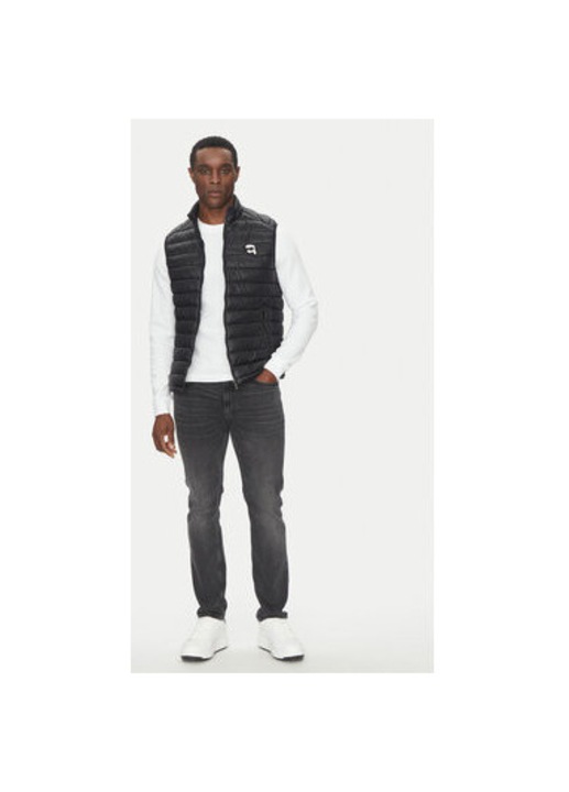 Karl Lagerfeld férfi mellény, 505711 500590, poliamid, 44 EU, fekete