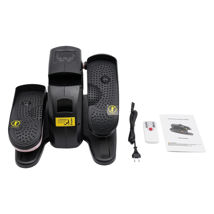 Telecomanda eliptica LCD electrica pentru sub birou, albastra