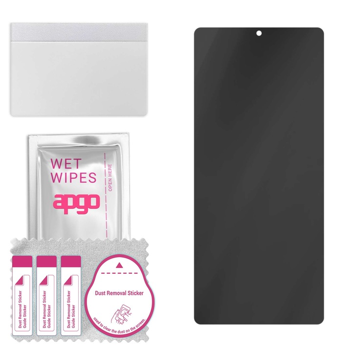 apgo PRIVACY защитно стъкло за Meizu 21 Pro – хибридно стъкло, пълно лепило, гъвкаво стъкло