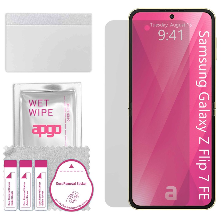 Apgo Flip Fold MATTE Hydrogel HD HQ FLEX - fara bule la pliere, Protectie ecran pentru Samsung Galaxy Z Flip 7 FE