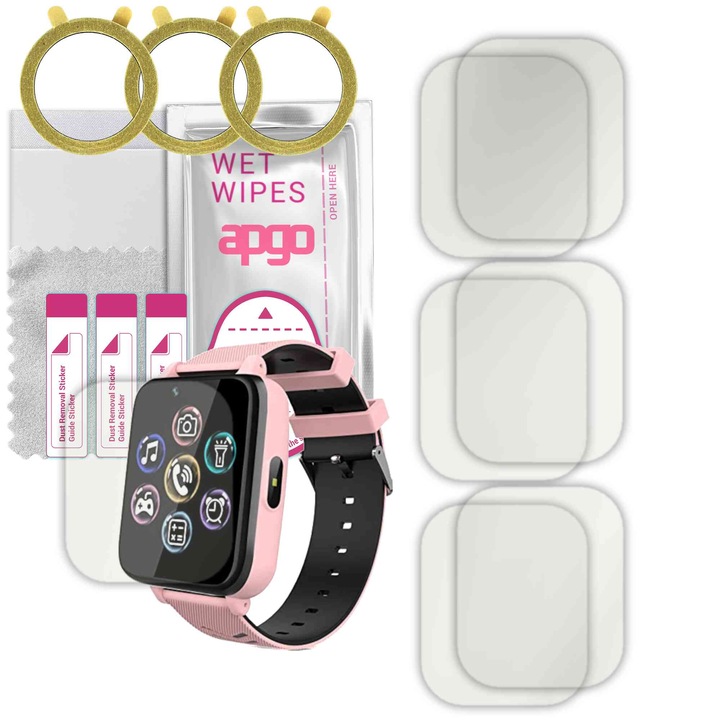 6 darabos védőfólia készlet MATTE VGg15 X18 órához – apgo, hidrogel, matt, ultravékony, karcálló, professzionális képernyővédelem