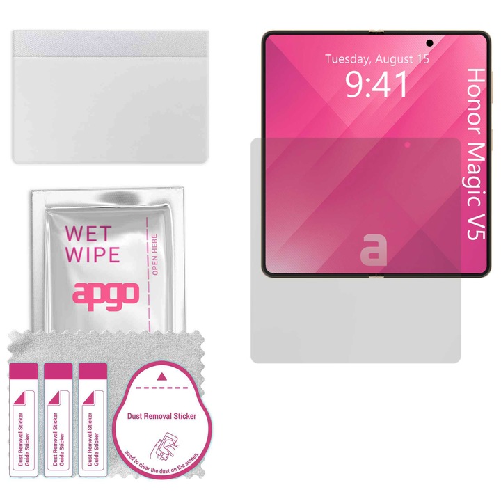 Apgo Flip Fold MATTE Hydrogel HD HQ FLEX - fara bule la pliere, Protectie ecran pentru Honor Magic V5