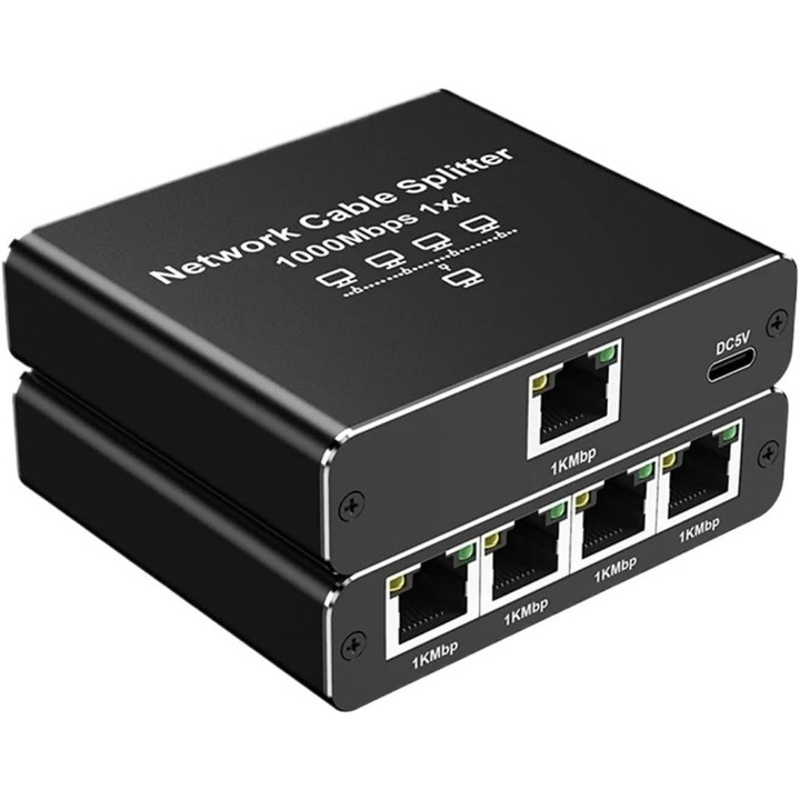 Splitter Ethernet Special MR 1 la 4 retea gigabit pentru 4 dispozitive