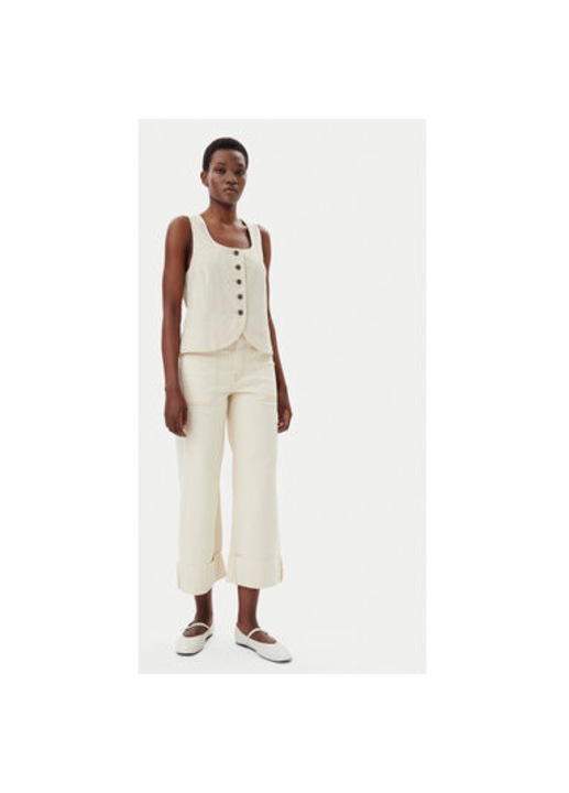 Pantaloni dama Gap, 744789-00, Bumbac/Elastan, Bej, Bej