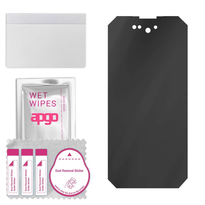 apgo PRIVACY защитно стъкло за Blackview N6000 SE – хибридно стъкло, пълно лепило, гъвкаво стъкло