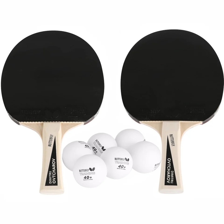 Set Butterfly 2 palete tenis de masa + 6 mingi (Dimitrij Ovtcharov)