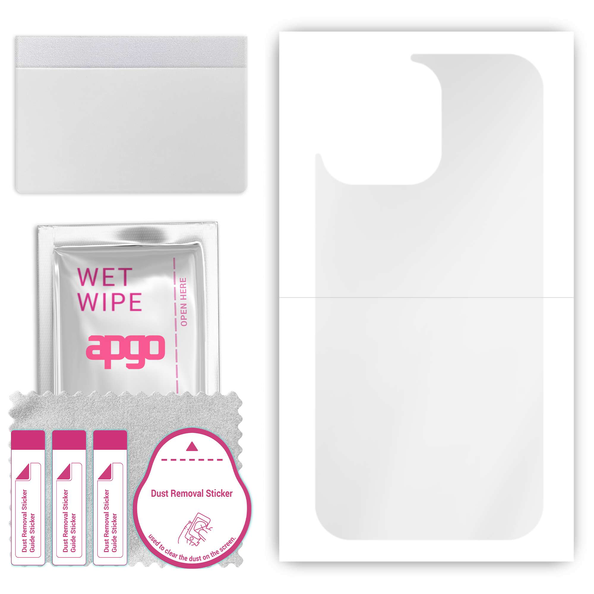 Folie de protectie pentru Apple iPhone 16 Pro Max – apgo Skins, protectie pentru partea din spate a telefonului, autocolant lucios, anti-zgarieturi, hidrogel, full glue