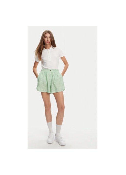 Lacoste noi rovidnadrag, FF0226, lenvaszon, zold, Zöld, 40