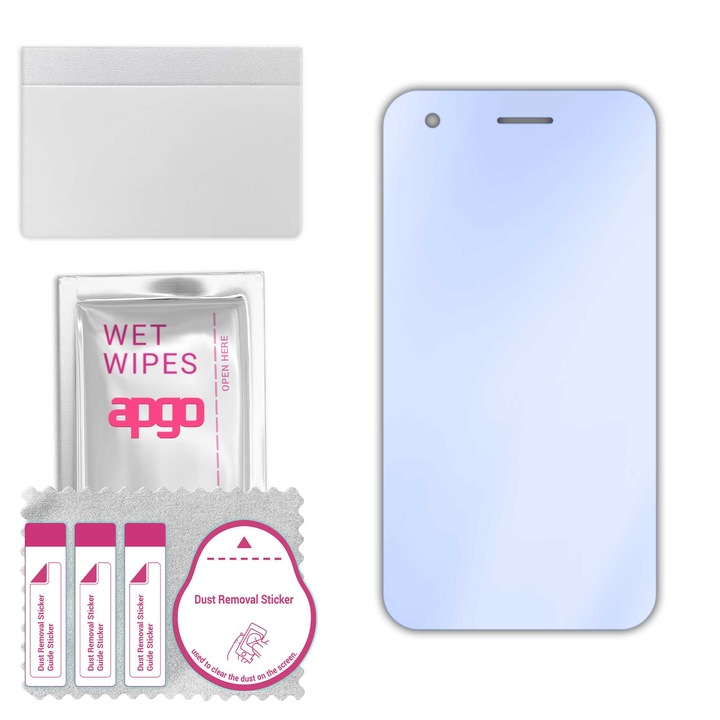 apgo защитно стъкло за ZTE Optus X Sight 3 – хибридно стъкло, протектор за екран, гланцово, професионално гъвкаво хибридно стъкло, 9H, пълно лепене