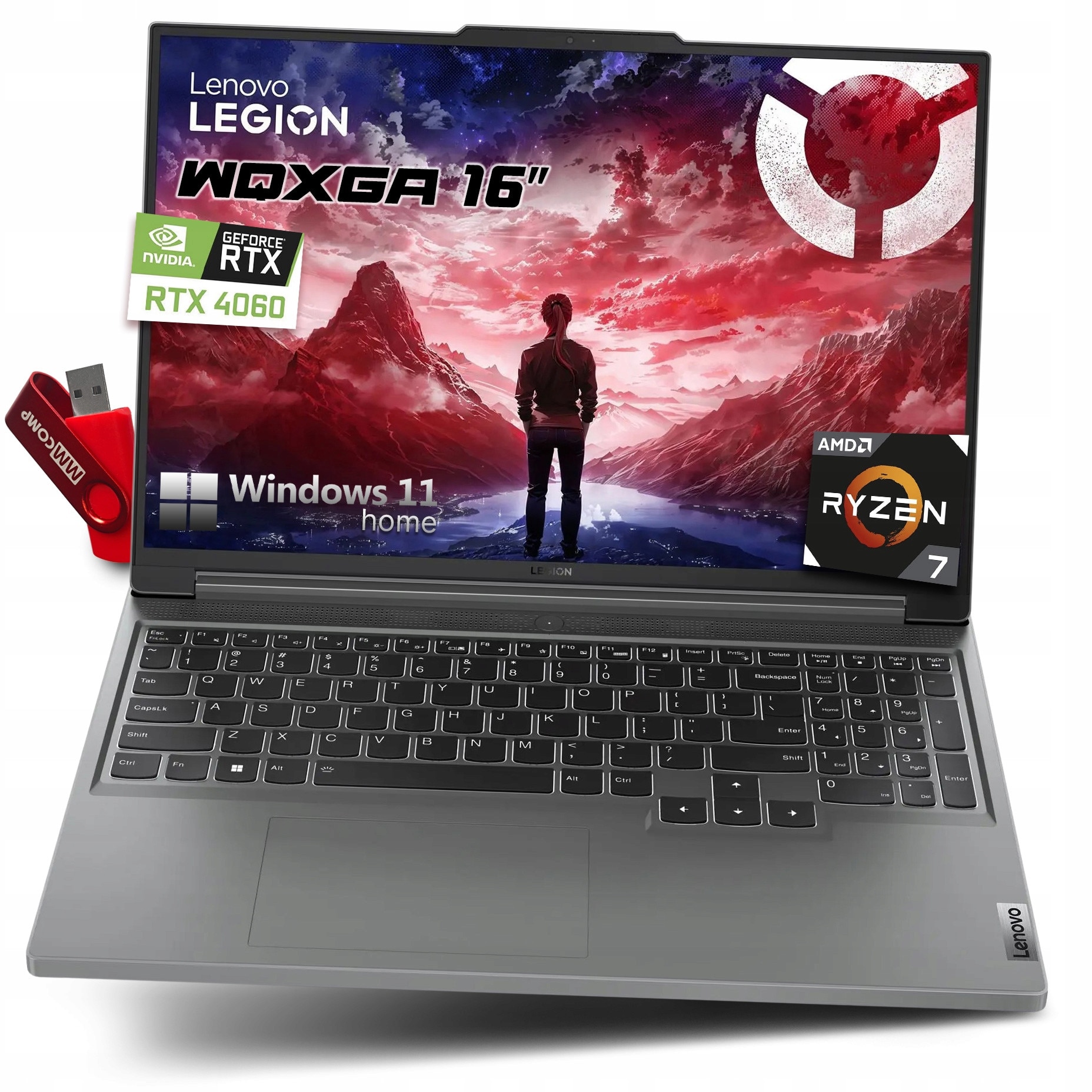 Laptop Lenovo Legion Slim 5 Ryzen 7 32GB 4TB 16" 2560x1600 IPS RTX 4060 W11