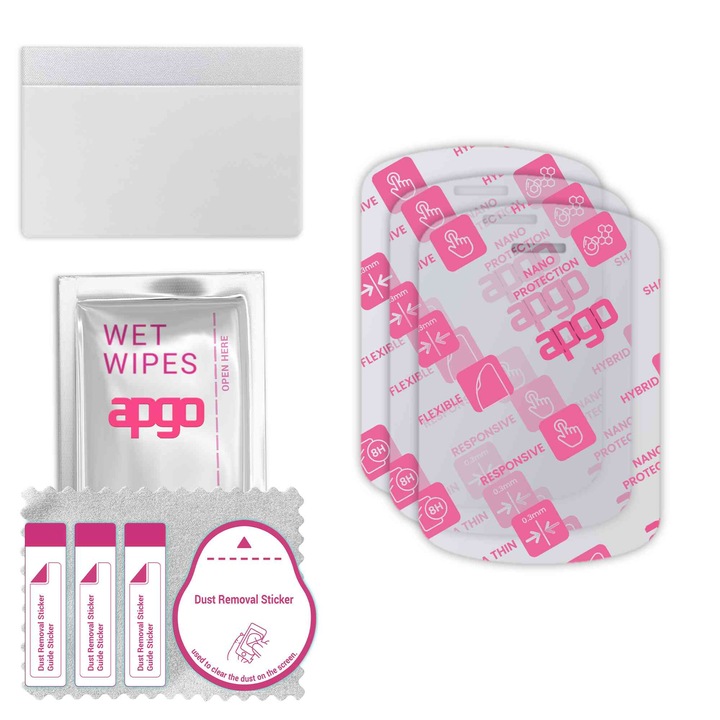 3x apgo Ultra-Clear Hybrid sticla protectoare compatibila cu myPhone 6410 LTE, sticla nano flexibila, inlocuire excelenta pentru sticla temperata, rezistenta la zgarieturi