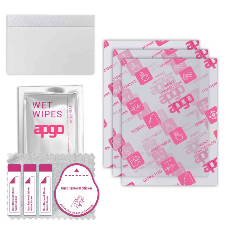 3x apgo Ultra-Clear Hybrid sticla protectoare compatibila cu Hammer Bow LTE, sticla nano flexibila, inlocuire excelenta pentru sticla temperata, rezistenta la zgarieturi