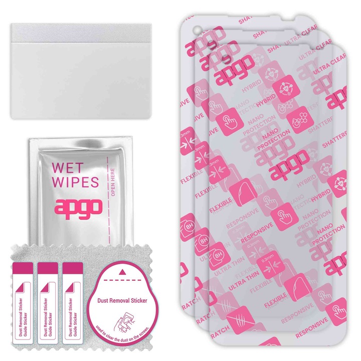 3x apgo Ultra-Clear Hybrid sticla protectoare compatibila cu Hammer Blade V 5G, sticla nano flexibila, inlocuire excelenta pentru sticla temperata, rezistenta la zgarieturi