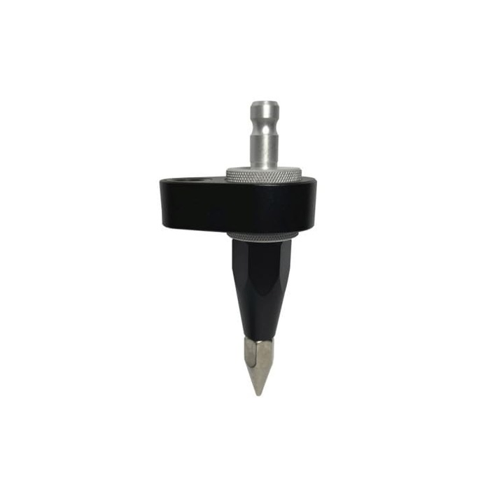 Mini prajina pentru prisme georadian, aluminiu, 12cm, nivela cu bula, varf carbura, geanta inclusa