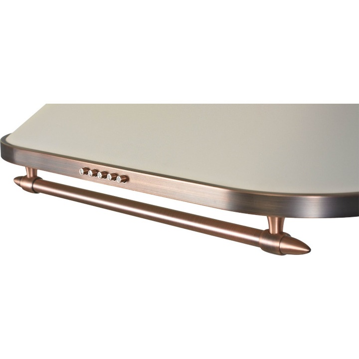 Hota decorativa retro Tesla DC600AIP, 1 motor 190W, Putere de absorbtie 630 m3/h, 3 viteze, Led 2x2W, 60 cm, Crem rustic