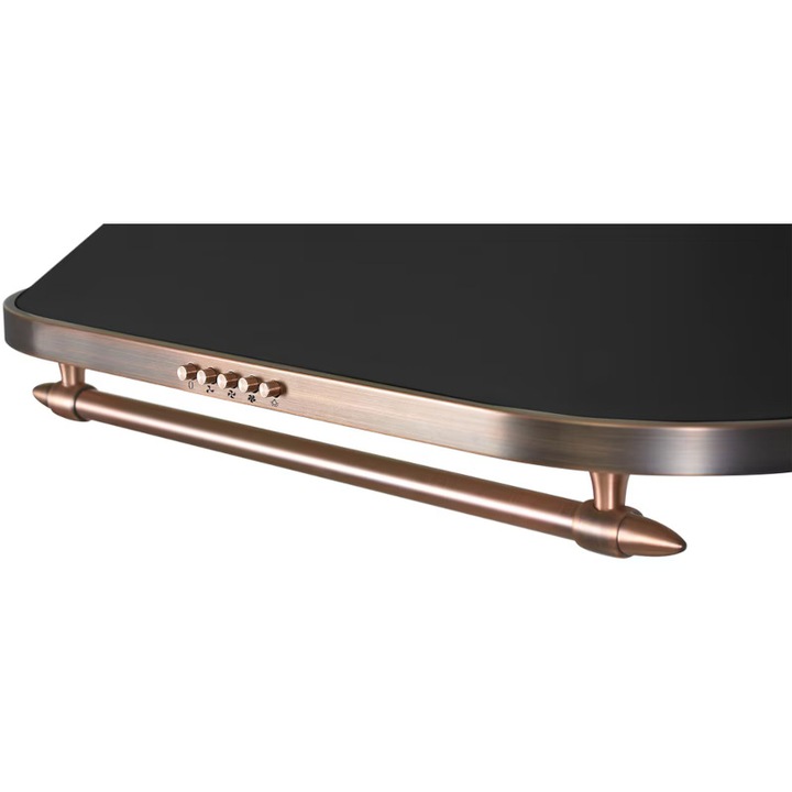 Hota decorativa retro Tesla DC600ABP, 1 motor 190W, Putere de absorbtie 630 m3/h, 3 viteze, Led 2x2W, 60 cm, Negru rustic