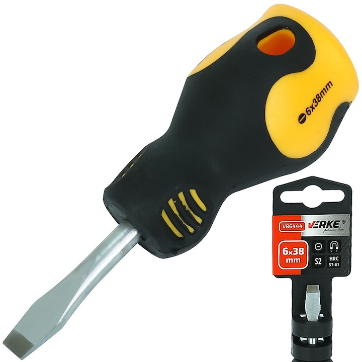 Lapos csavarhúzó, 6x38 mm, V86444, Verke