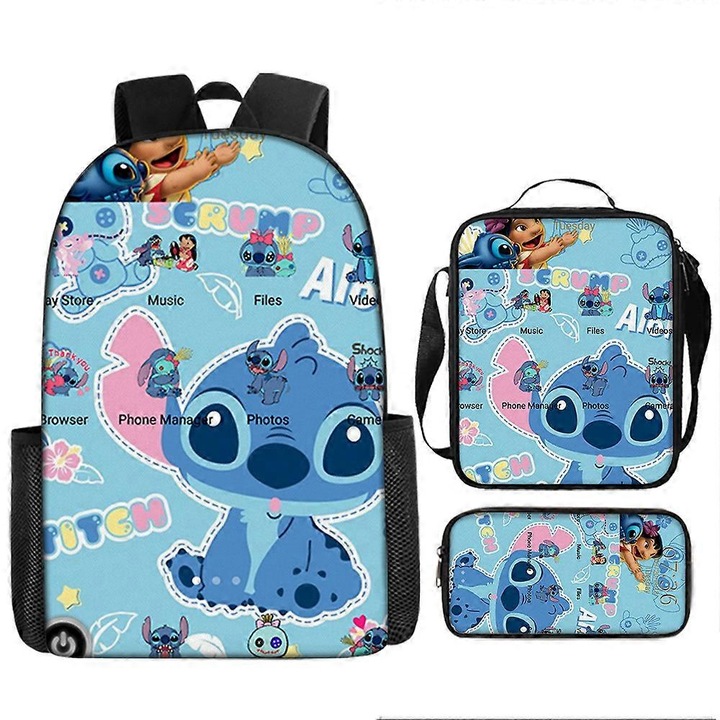 Rucsac Benobby pentru copii Stitch, Starcraft, rucsac Oxford din panza, geanta de umar, geanta de pranz, geanta pentru creioane, 20-nmaov