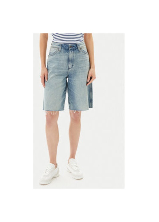 Pantaloni scurti din denim dama Wrangler, 112362710, Bumbac, Albastru, Albastru