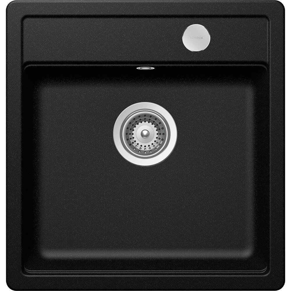 Chiuveta granit Schock Mono N-100S Magma Cristadur 490 x 510 mm cu Sifon Automat, adancime cuva 180 mm, montare pe blat