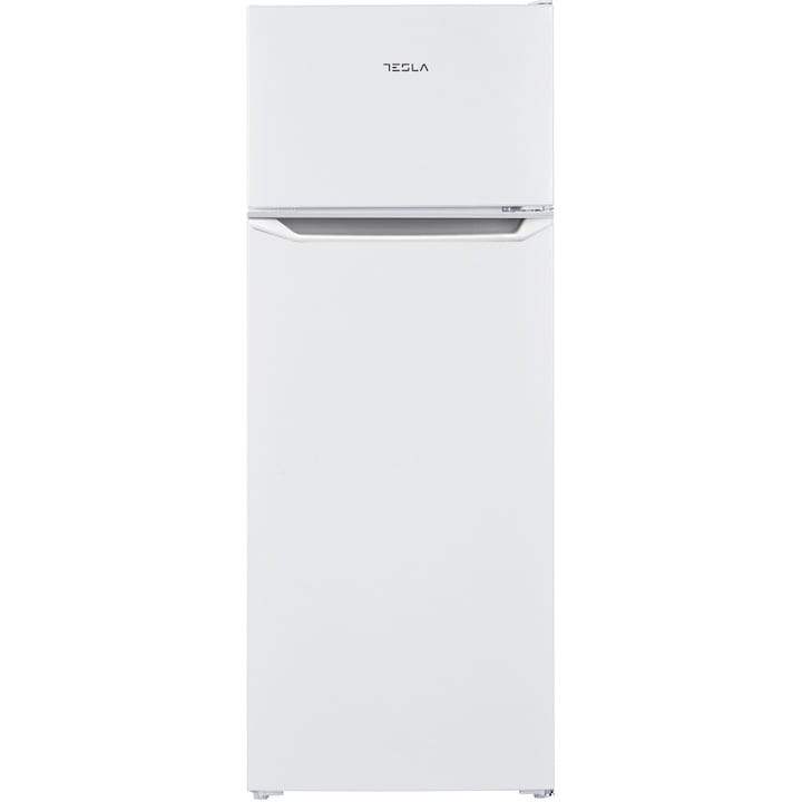 Frigider cu doua usi Tesla RD2101EH, 206 l, Iluminare LED, Clasa E, dezghetare manuala frigider, H 143 cm, Alb