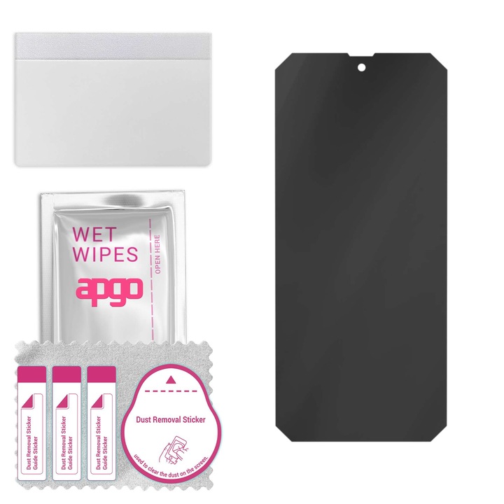 apgo PRIVACY защитно стъкло за Blackview BV7300 – хибридно стъкло, пълно лепило, гъвкаво стъкло