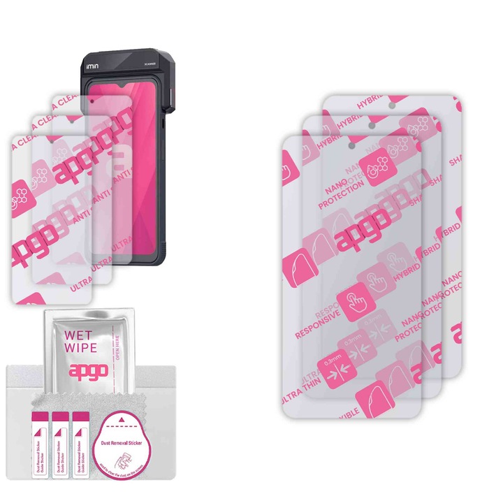 3x apgo Ultra-Clear Hybrid sticla protectoare compatibila cu iMin Swift 1 Pro, sticla nano flexibila, inlocuire excelenta pentru sticla temperata, rezistenta la zgarieturi