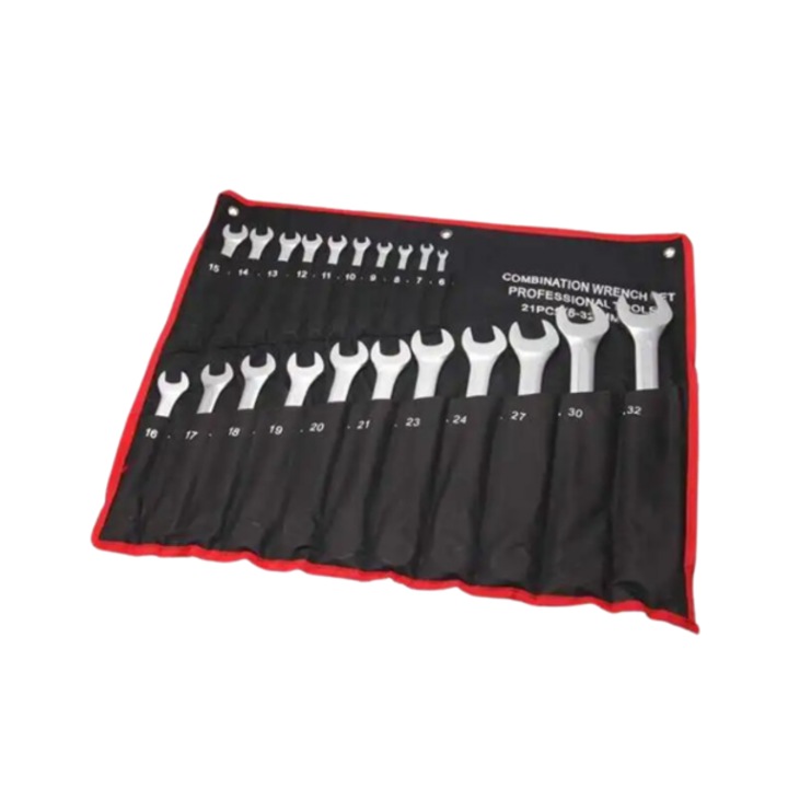 Set Chei Profesionale Combinat 21 Piese, Husa Protectie, Otel Crom-Vanadiu, Design Ergonomic