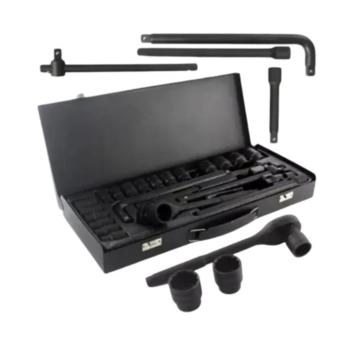 Trusa Profesionala Chei Tubulare 1/2" de Impact, 24 Piese, Otel, Dimensiuni Variate