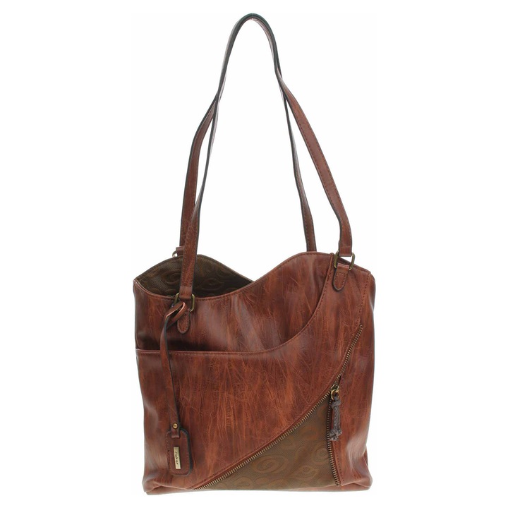 Geanta dama Rieker H1025-22, maro, 32x29x8cm, material sintetic
