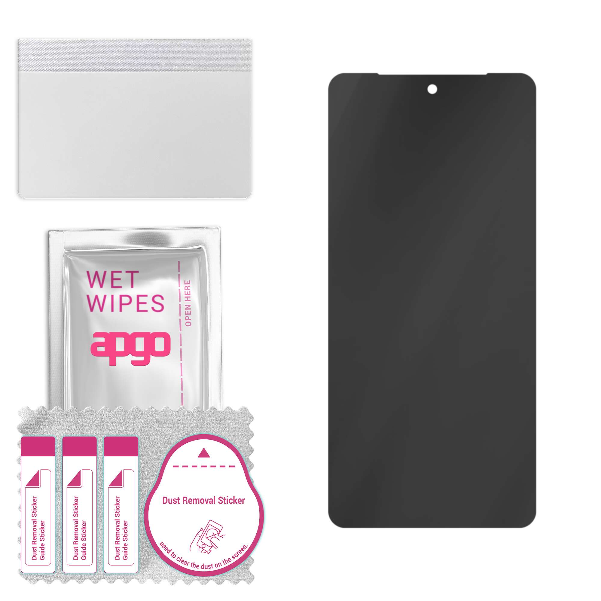 Sticla de protectie PRIVACY apgo pentru Asus Rog Phone 9 Pro – sticla hibrid, full glue, flexible glass