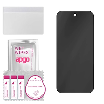 Sticla de protectie PRIVACY apgo pentru Google Pixel 9a – sticla hibrid, full glue, flexible glass
