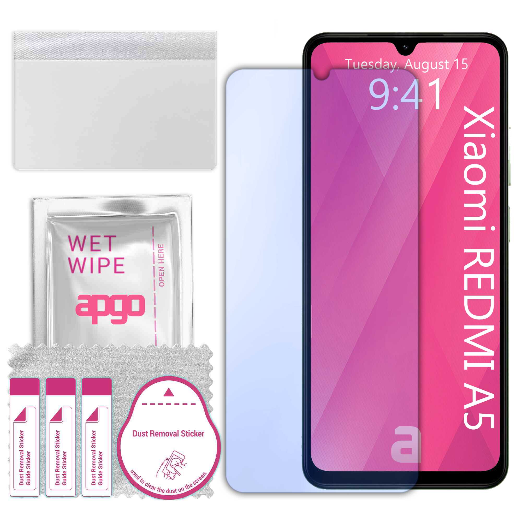 Sticla de protectie apgo pentru Xiaomi Redmi A5 – sticla hibrida, securizata pentru display, lucioasa, pro flexible Hybrid Glass, 9H, full glue